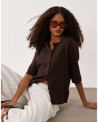 Vila - Gebreid Vest Met Korte Mouwen - Lyst