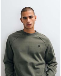 Fred Perry - Tipped Crewneck Sweatshirt - Lyst