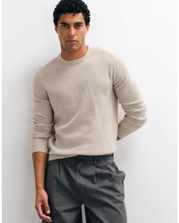 Mango - Round Neck Knitted Jumper - Lyst