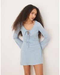 ASOS - – weiches mini-jeanskleid - Lyst