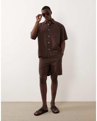 SELECTED - Seersucker Shorts - Lyst