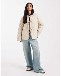 Vero Moda - Tie Front Quilted Jacket - Lyst