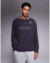 Good For Nothing - Boxy Oversized Long Sleeve Polo - Lyst