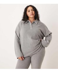 ASOS - Asos Design Maternity Mix & Match Lightweight Fleece Collared Sweater - Lyst