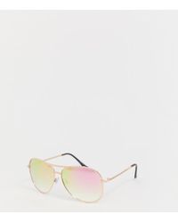Or Aviateur Rose De Avec Verres Soleil Roses Lunettes Yygvb6If7