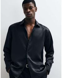 ASOS - Relaxed Satin Shirt - Lyst