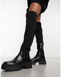 SIMMI - Simmi London - Reign - Gebreide Over-de-knie Sock Boots - Lyst