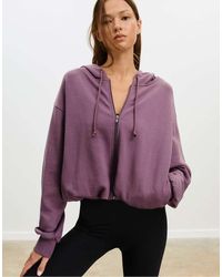 Stradivarius - Sweatshirt Met Pofmouwen En Capuchon - Lyst