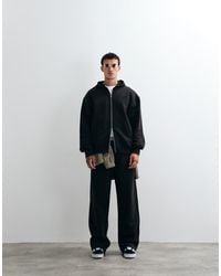 ASOS - Premium Heavyweight Wide Leg Washed Sweatpants - Lyst