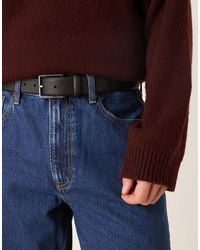 Calvin Klein - Jeans Pebble Real Leather Belt With Gunmetal Buckle - Lyst