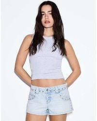 Stradivarius - Studded Star Shorts - Lyst