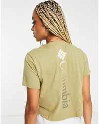 Columbia - Camiseta corta con estampado en la espalda unionville exclusiva en asos - Lyst