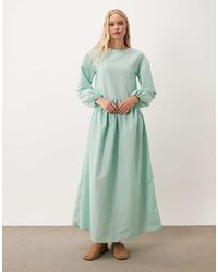ASOS - Crew Neck Arched Waist Smock Maxi Dress - Lyst