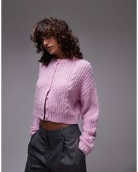 TOPSHOP - Cardigan Taglio Corto - Lyst