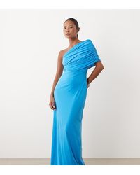 TFNC London - Slinky Draped One Shoulder Maxi Dress - Lyst