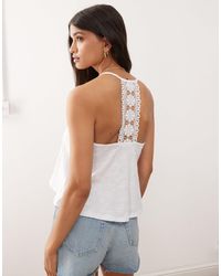 Miss Selfridge - Lace Back Swing Cami Top - Lyst