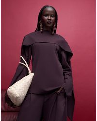 ASOS - Scarf Neck Tailored Top - Lyst