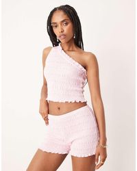 ASOS - Co-Ord Shirred Micro Shorts - Lyst