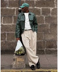 Bershka - Super Baggy Tailored Fit Trousers - Lyst