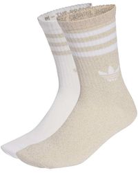 adidas Originals - Set Van 2 Paar Sokken Met 3-Stripes En Glitter - Lyst