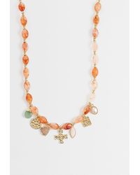 Accessorize - Bead Charm Necklace - Lyst