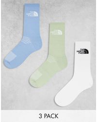 The North Face - 3 Pack Logo Crew Socks - Lyst
