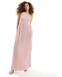 Y.A.S - Bridesmaid Plisse One Shoulder Maxi Dress - Lyst