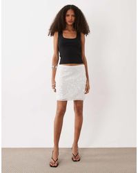 New Look - Sequin Mini Skirt - Lyst