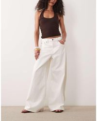 Abercrombie & Fitch - Lightweight Denim High Rise Ultra Wide Pants - Lyst