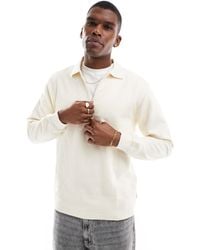Only & Sons - Long Sleeve 1/4 Zip Polo Top - Lyst