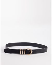 Vero Moda - Faux Leather Belt With Multi Keeper - Lyst