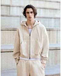 Bershka - Boxy Zip-up Hoodie - Lyst