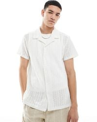 Brave Soul - Open Knit Textured Short Sleeve Shirt - Lyst