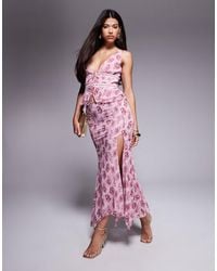 Princess Polly - Nikolise Chiffon Asymmetric Hem Maxi Skirt Co-Ord - Lyst