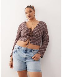 Noisy May - High Waisted Denim Shorts - Lyst