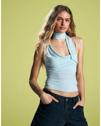 Bershka - Asymmetric Kerchief Top - Lyst