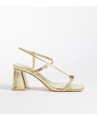 Glamorous - Block Heeled Sandals With Metal Detail - Lyst