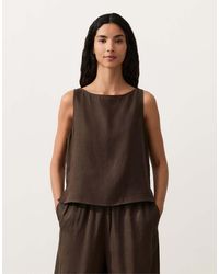 Oysho - 100% Linen Square Top - Lyst