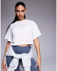 4505 - Camiseta Deportiva Corta Blanca De Corte Cuadrado De Tejido De Secado Rápido Icon De - Lyst