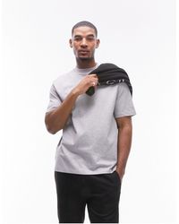 TOPMAN - Camiseta gris jaspeado extragrande - Lyst