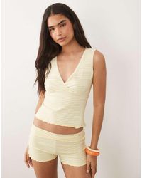 Miss Selfridge - Wrap Front Tank Top Co-ord - Lyst