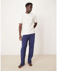 ASOS - Pyjama Set With Henley Neck - Lyst