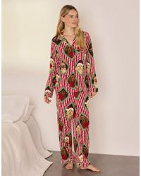 Chelsea Peers - Tall Christmas Chip And Friends Stripe Print Long Pyjama Set - Lyst