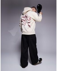 Sixth June - Botanical Motif Back Print Hoodie - Lyst