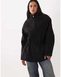 ASOS - Giacca Harrington Formale Con Zip Frontale E Vita Stretta - Lyst