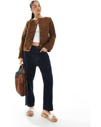 ASOS - – jacke aus hellem wildlederimitat - Lyst