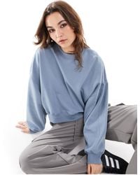 Monki - Round Neck Long Sleeve Sweatshirt - Lyst
