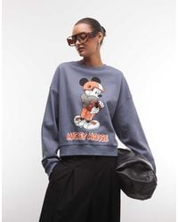 ASOS - Disney Sweatshirt With Mickey Mouse Football Print - Lyst