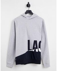 Lacoste Large Croc Drawstring Hoodie in 