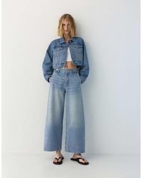 Pull&Bear - Jean bouffant réglable - pâle - Lyst